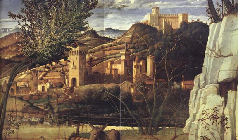 BELLINI, Giovanni Details of St.Francis in the desert oil painting image